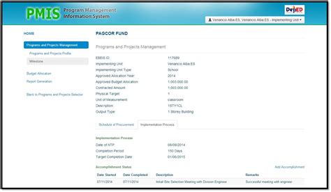 pis.deped.gov.ph log in|Program Management Information System (PMIS) User Guide.